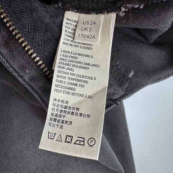 Free People Stretch Super Flared Jeans Dark Gray Women’s Size 24 - Picture 10 of 11